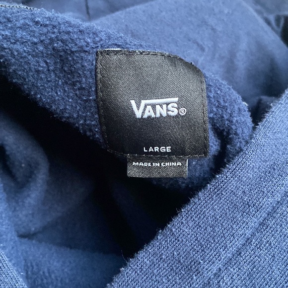 Navy blue vans checkered hoodie youth size large - Picture 3 of 3